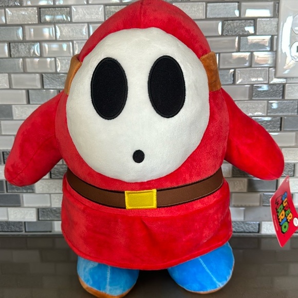 Super Mario SHY GUY Plush / Nintendo / 16” / Officially Licensed / BRAND NEW - Picture 1 of 16